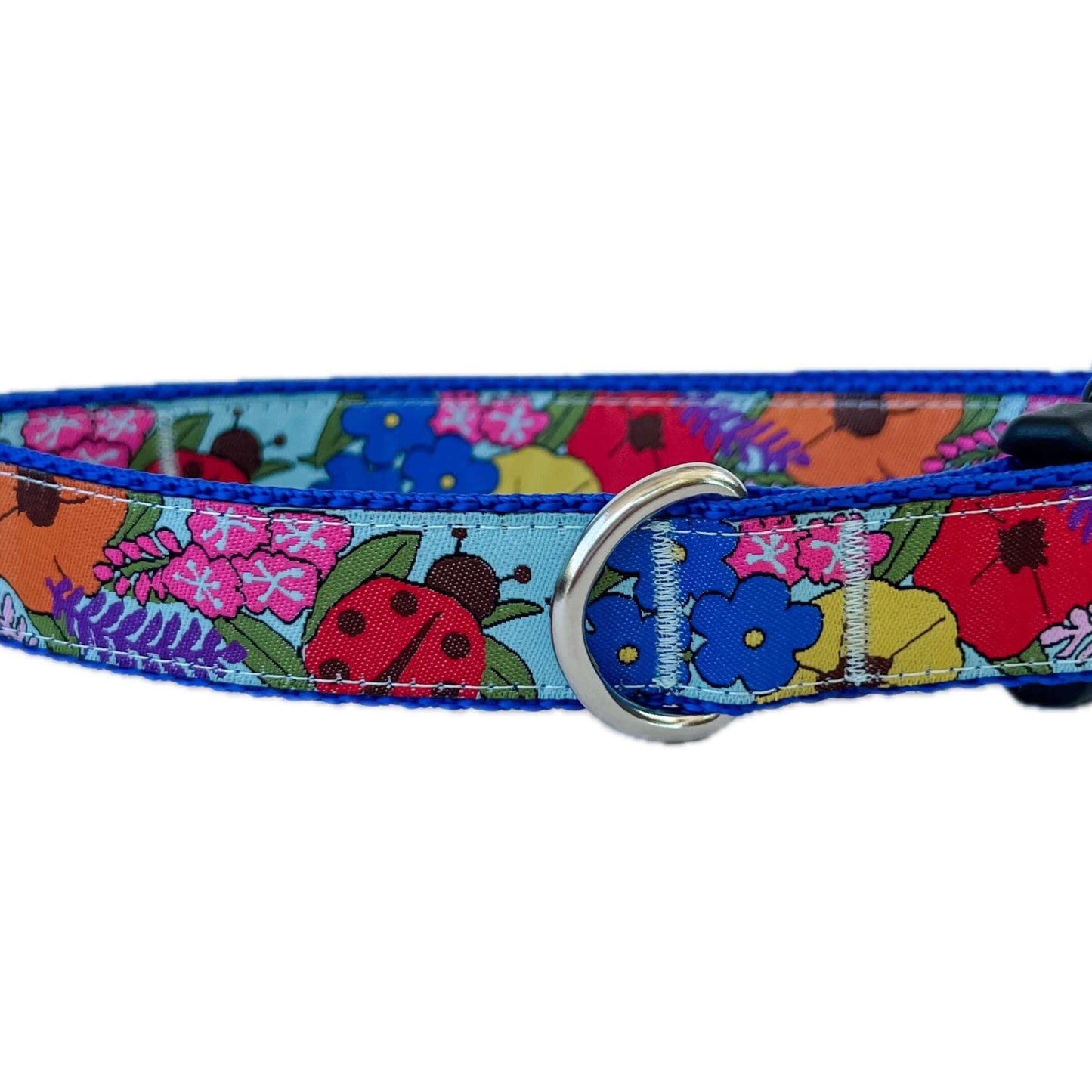 Ladybug Garden Floral Dog Collar