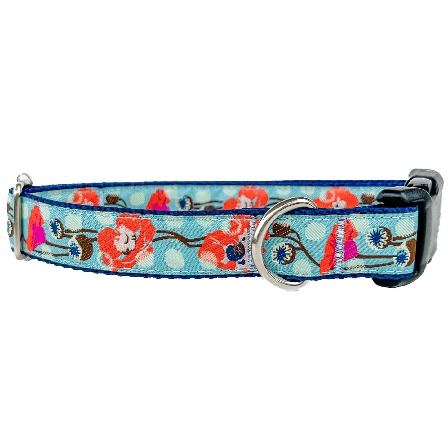 Raindrops and Poppies Dog Collar