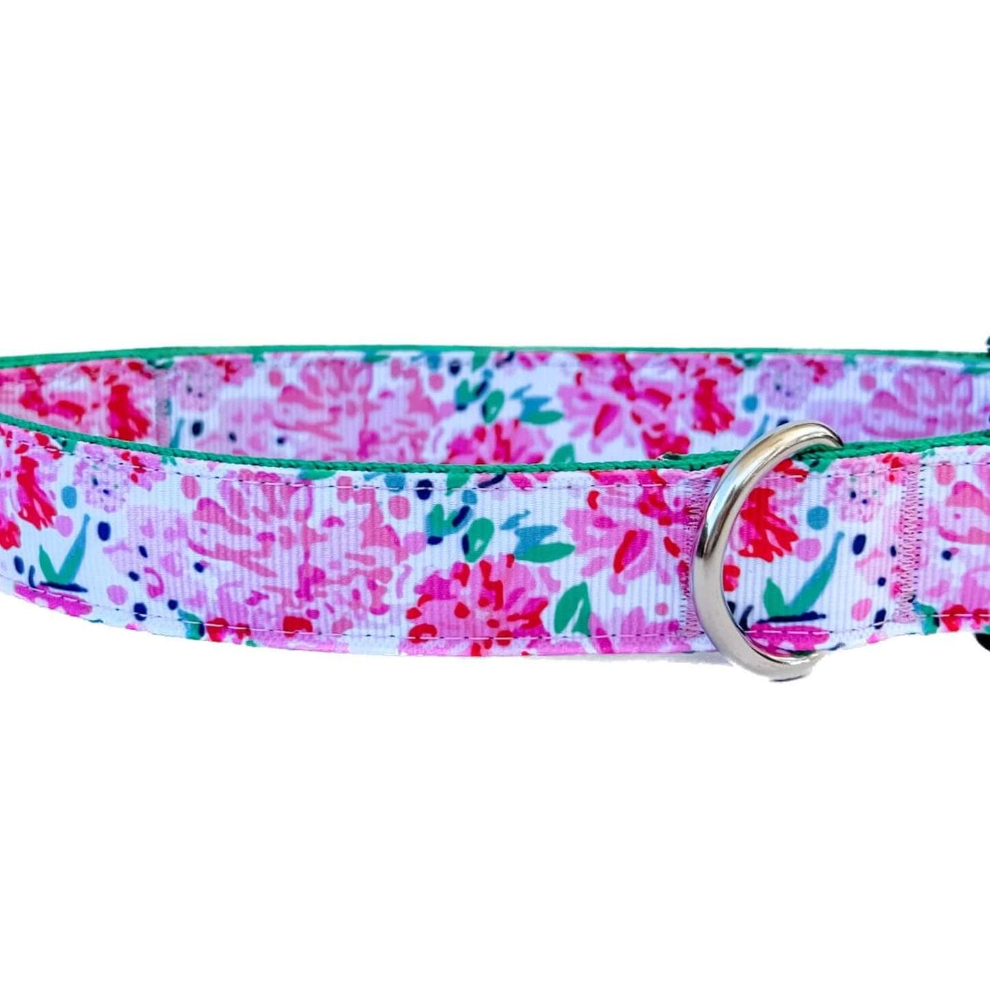 Pink Peonies Floral Dog Collar