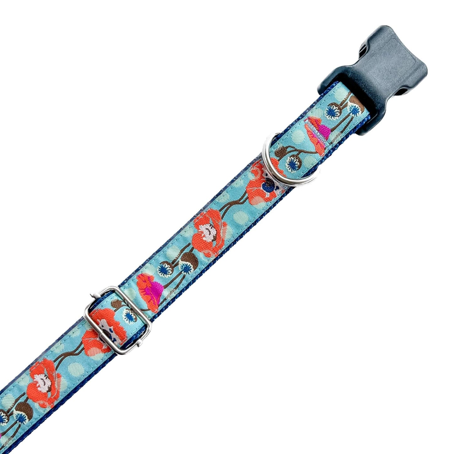 Raindrops and Poppies Dog Collar