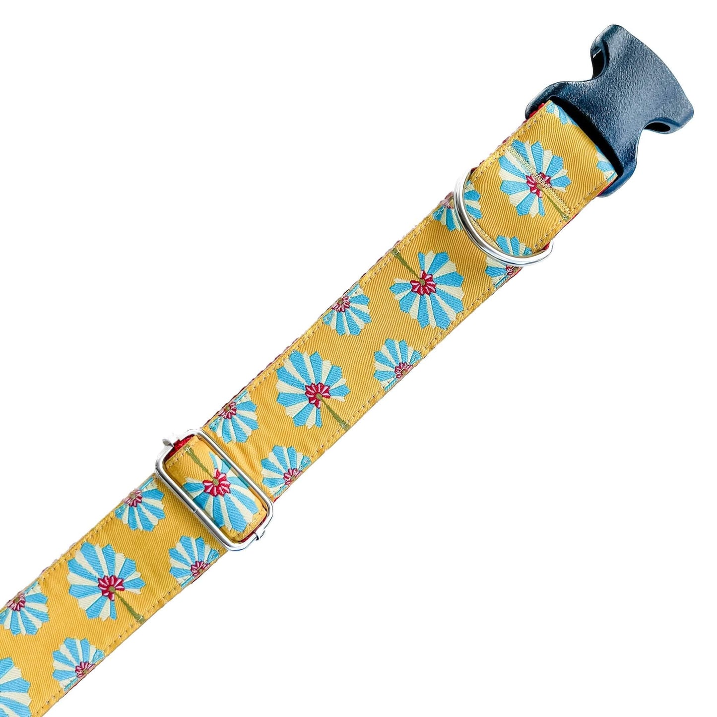 Palm Fans on Gold Dog Collar