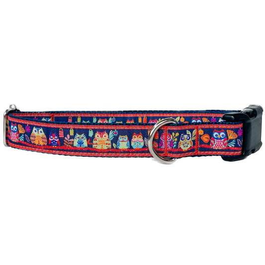 Forest Owls Dog Collar