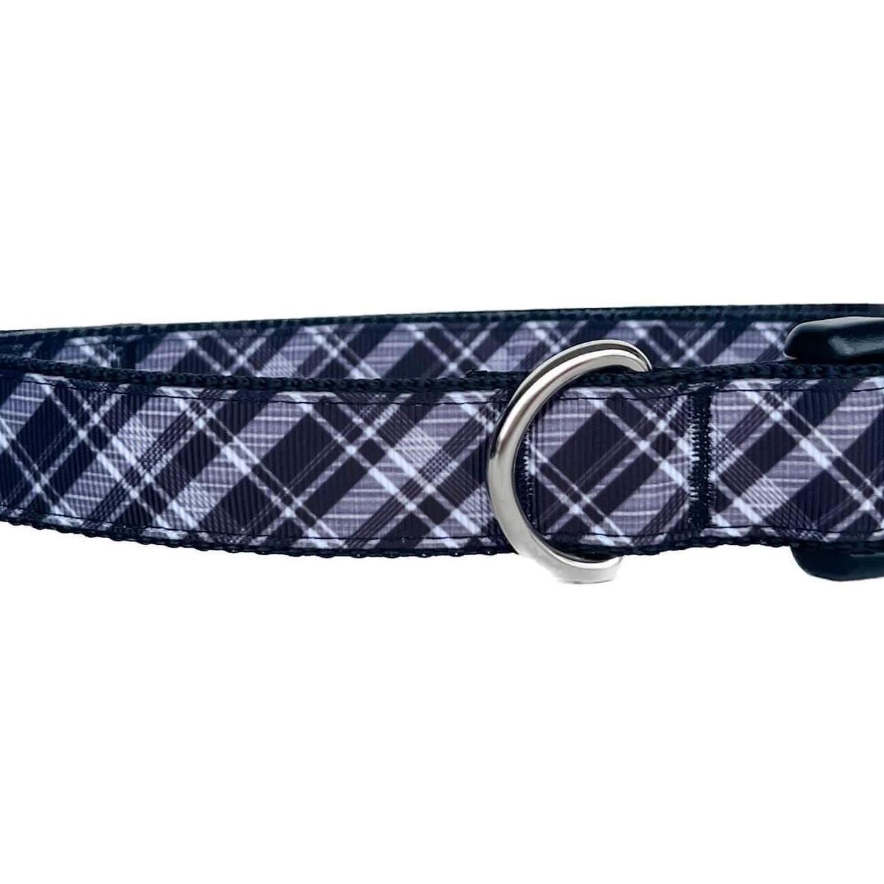 Classic Black and White Plaid Everyday Dog Collar