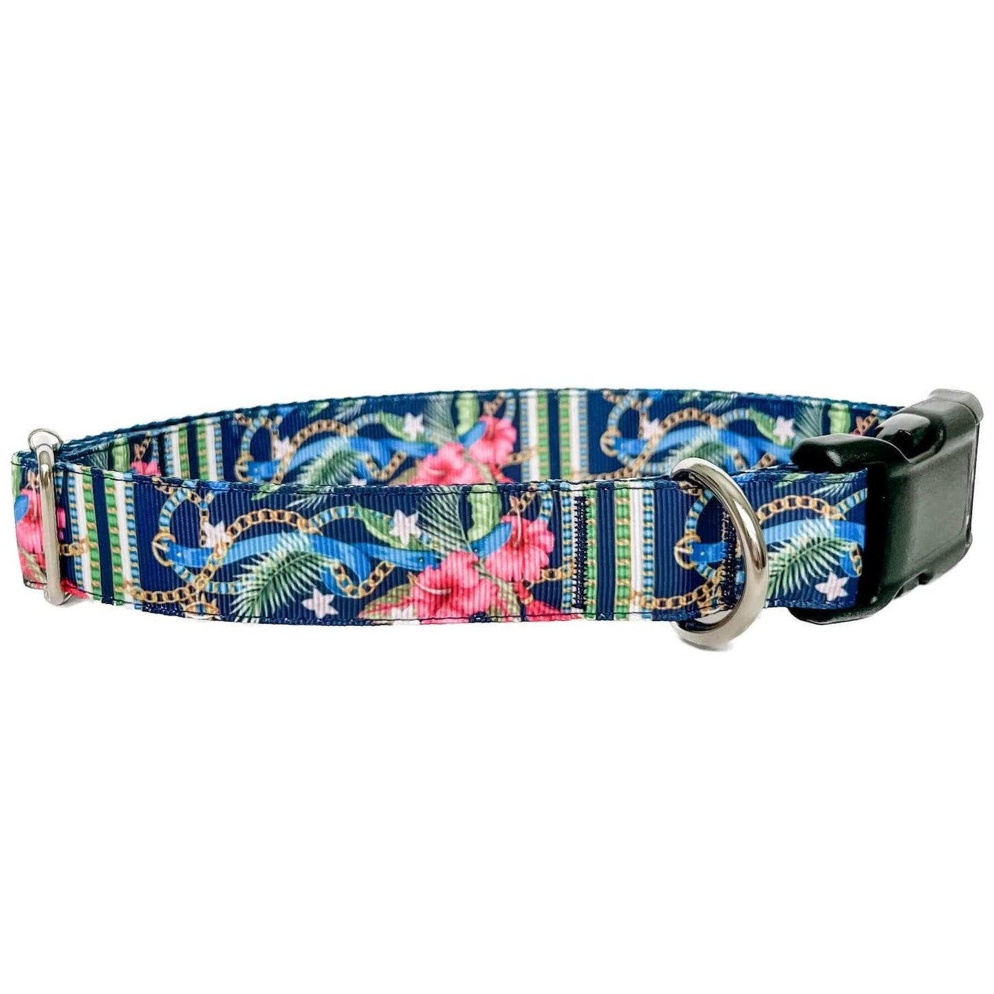 Jeweled Hibiscus Floral Dog Collar