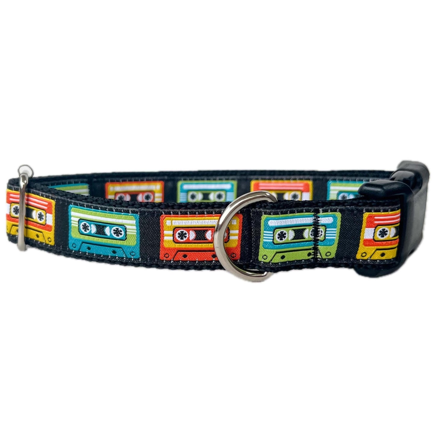 Retro Cassette Tapes Dog Collar