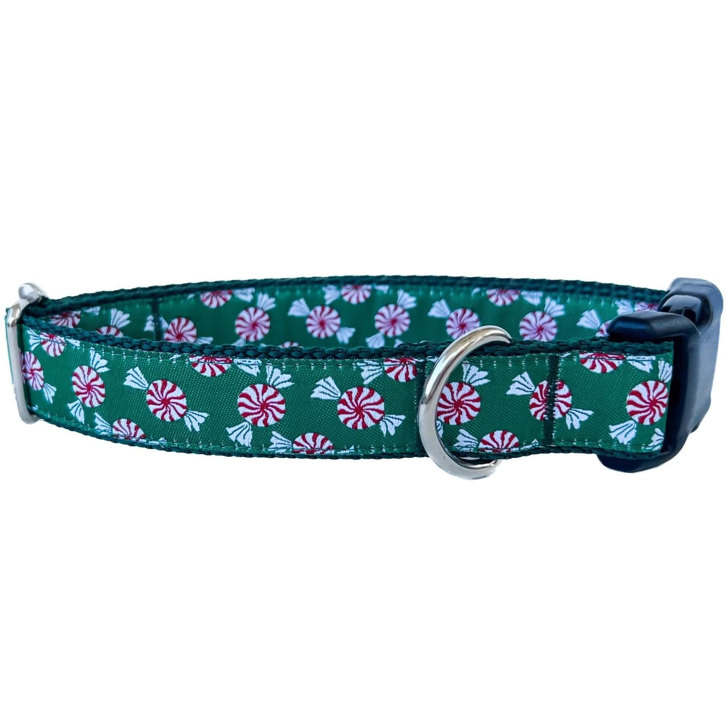 Holiday Peppermint Candies Dog Collar
