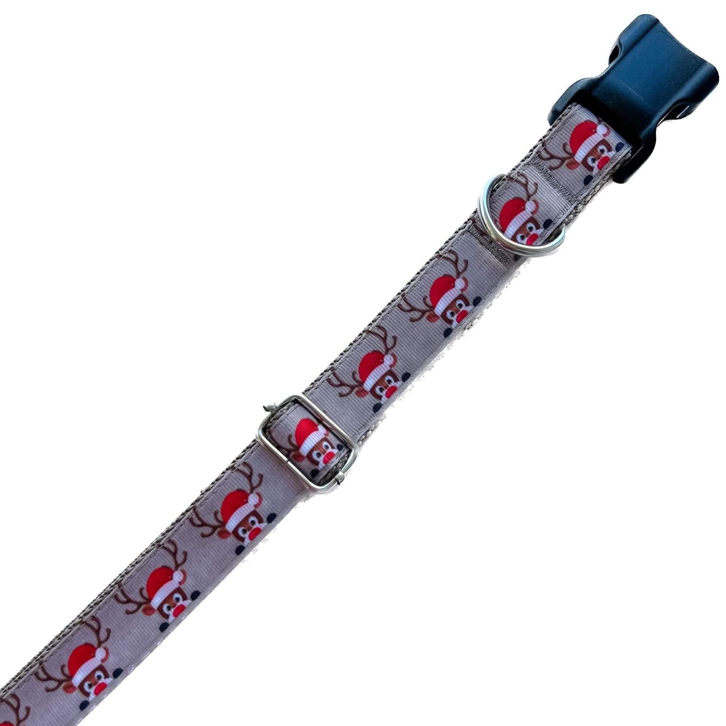 Holiday Peeking Reindeer Christmas Dog Collar