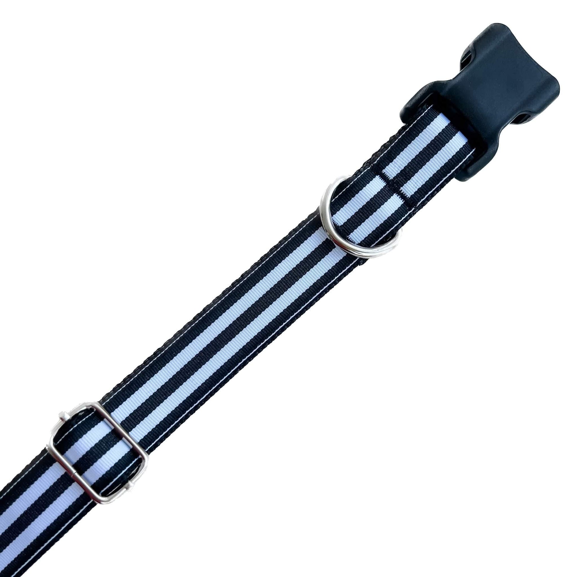 Black and White Stripes Everyday Dog Collar