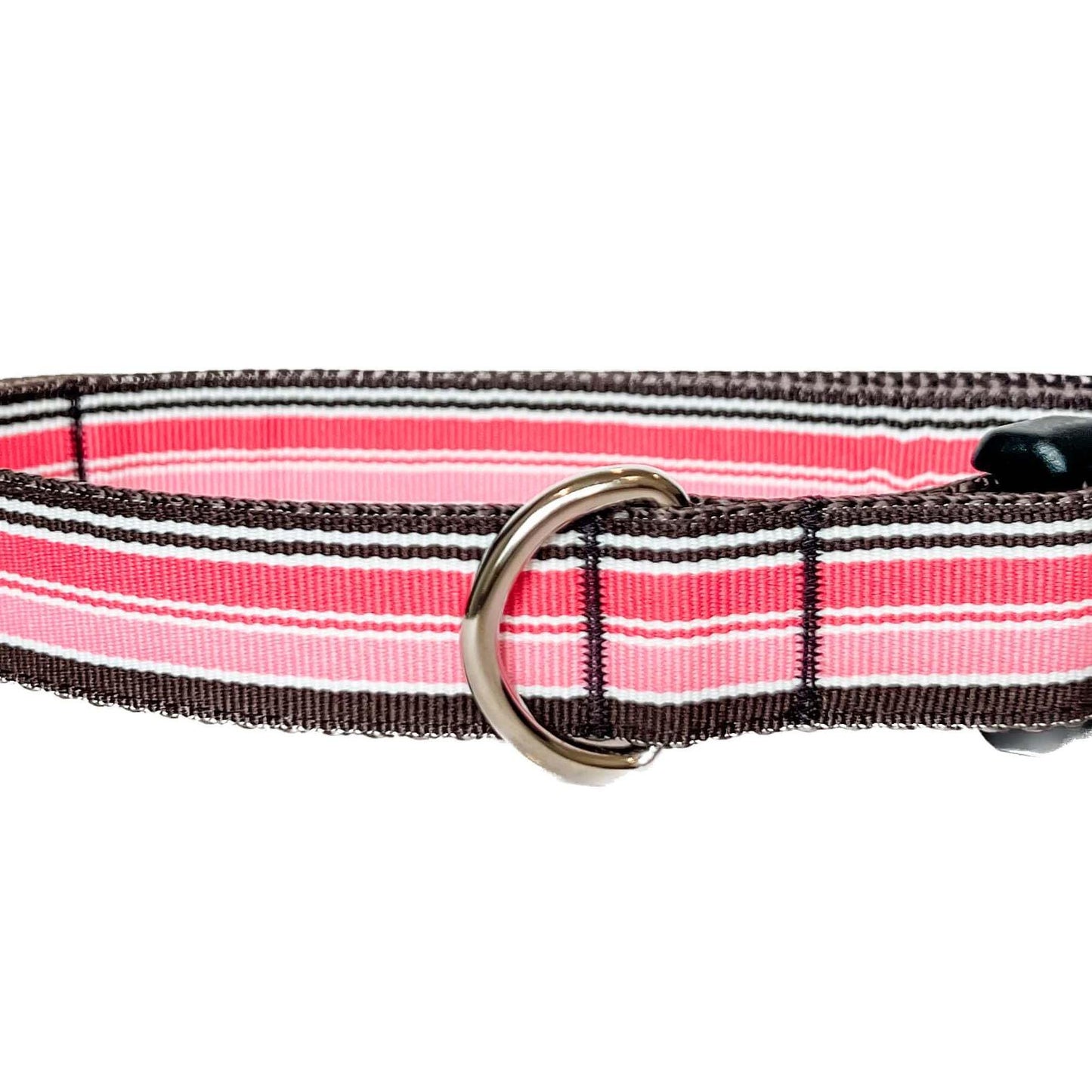Pink, White and Brown Stripes Every Dog Collar