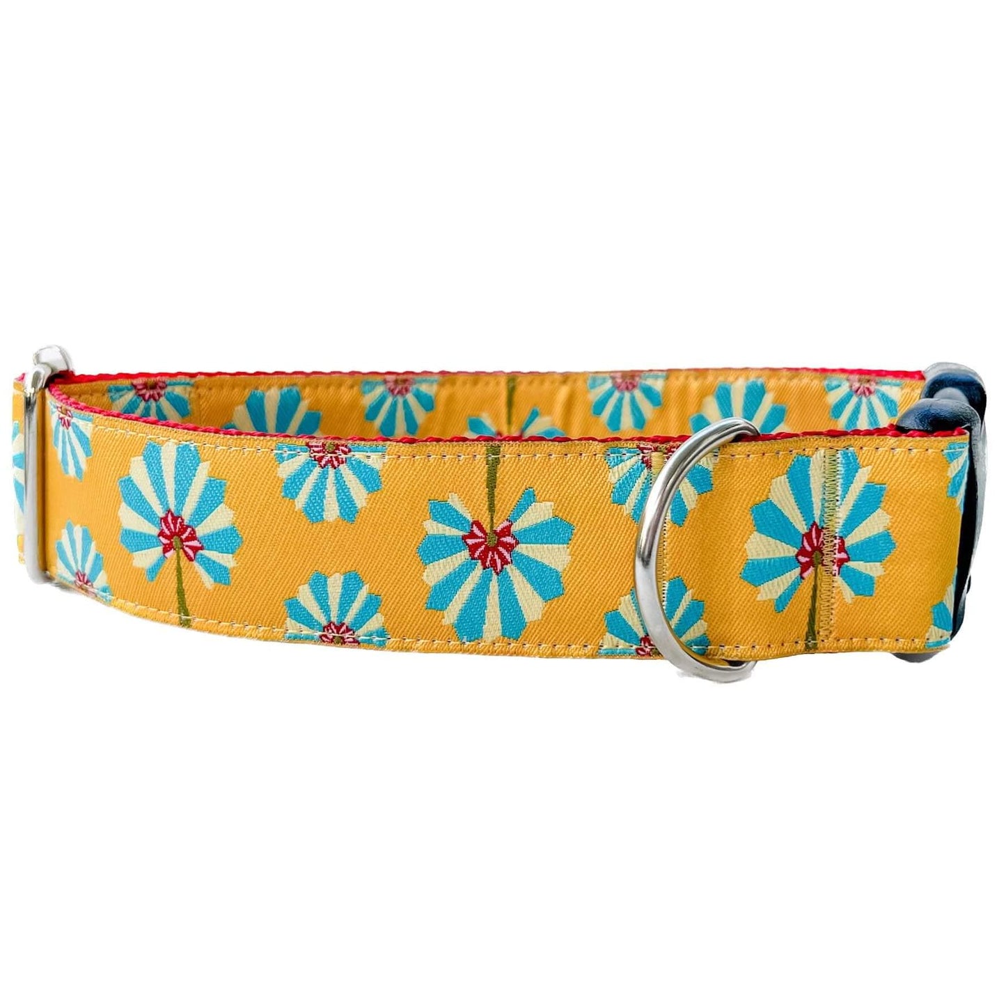 Palm Fans on Gold Dog Collar