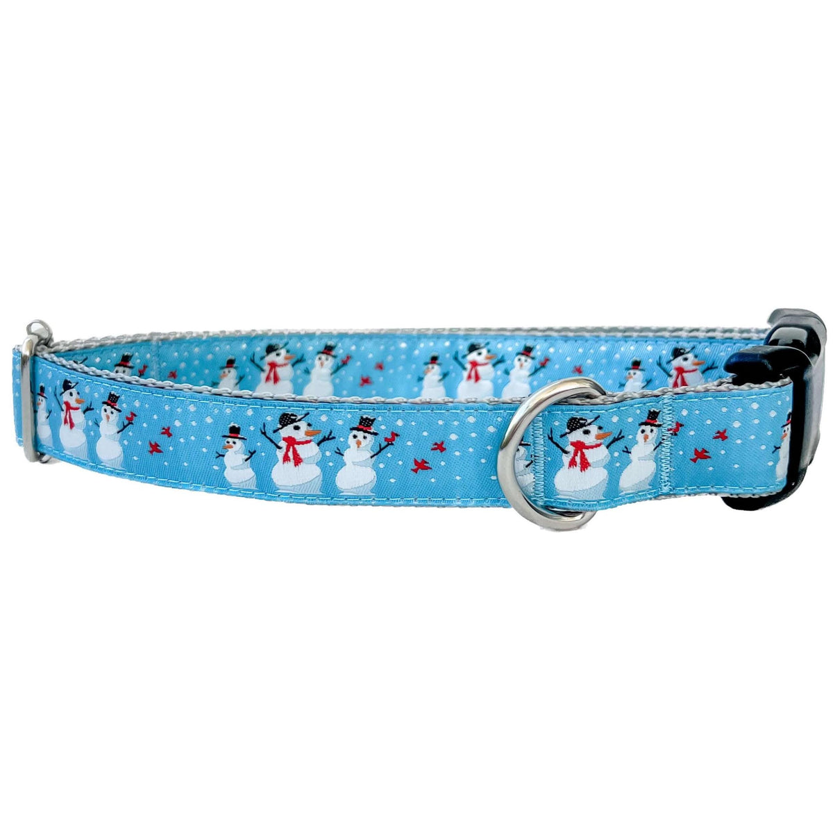 Holiday Snowman Trio Dog Collar