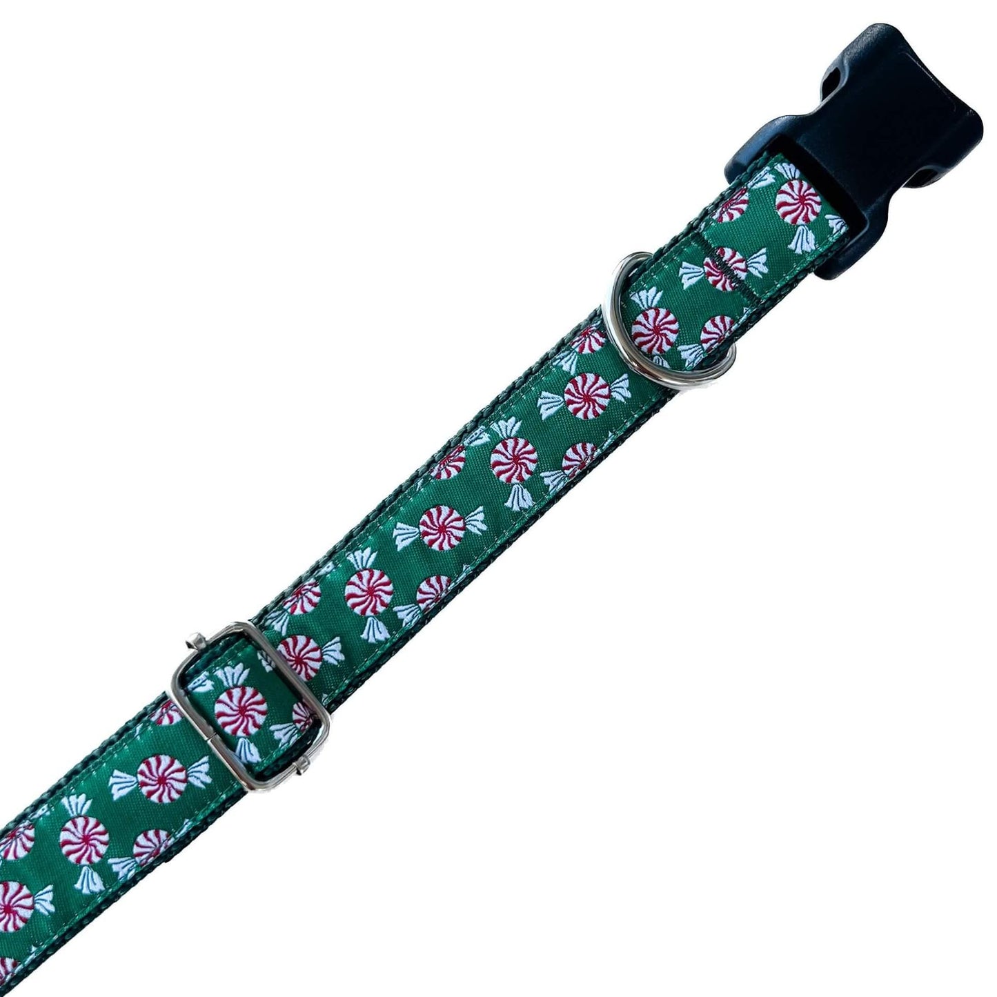 Holiday Peppermint Candies Dog Collar
