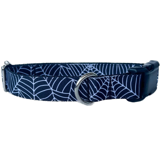 Halloween Spiderwebs Dog Collar