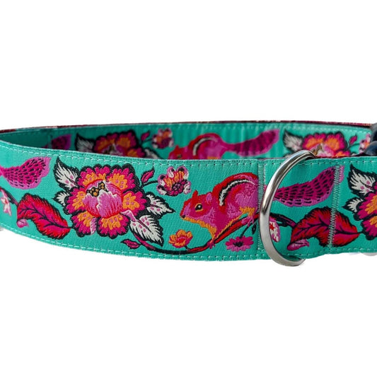 Chipmunks Floral Dog Collar