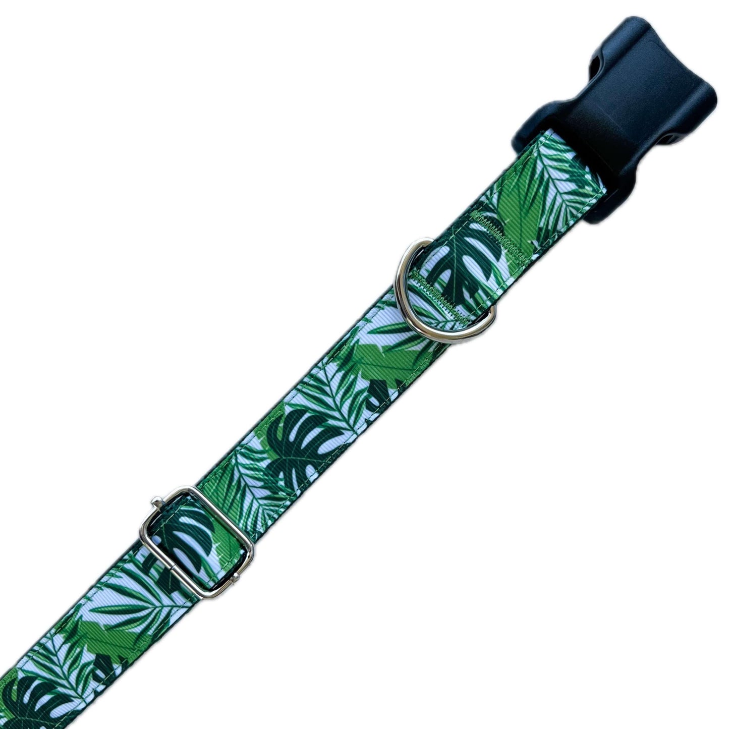 Monstera and Palms Dog Collar